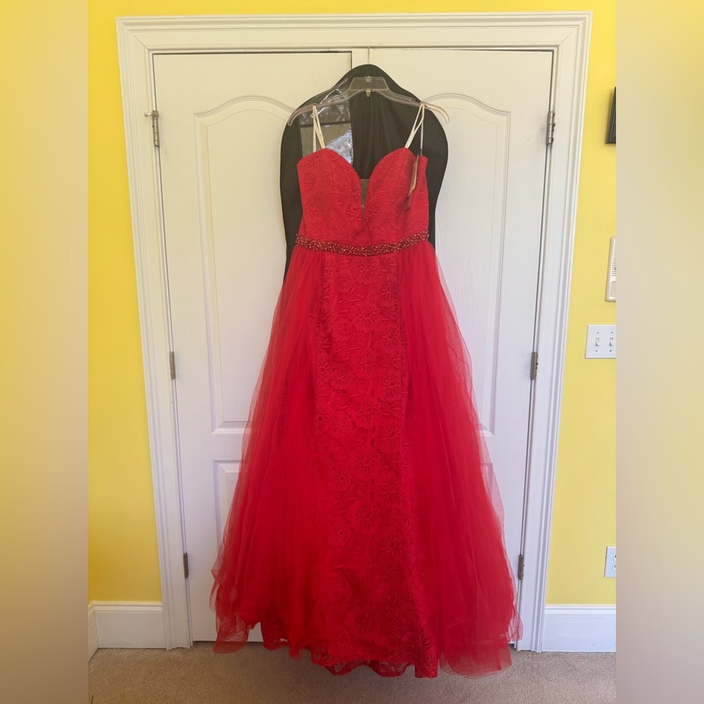 NWT Rachel Allan Red Prom Dress
